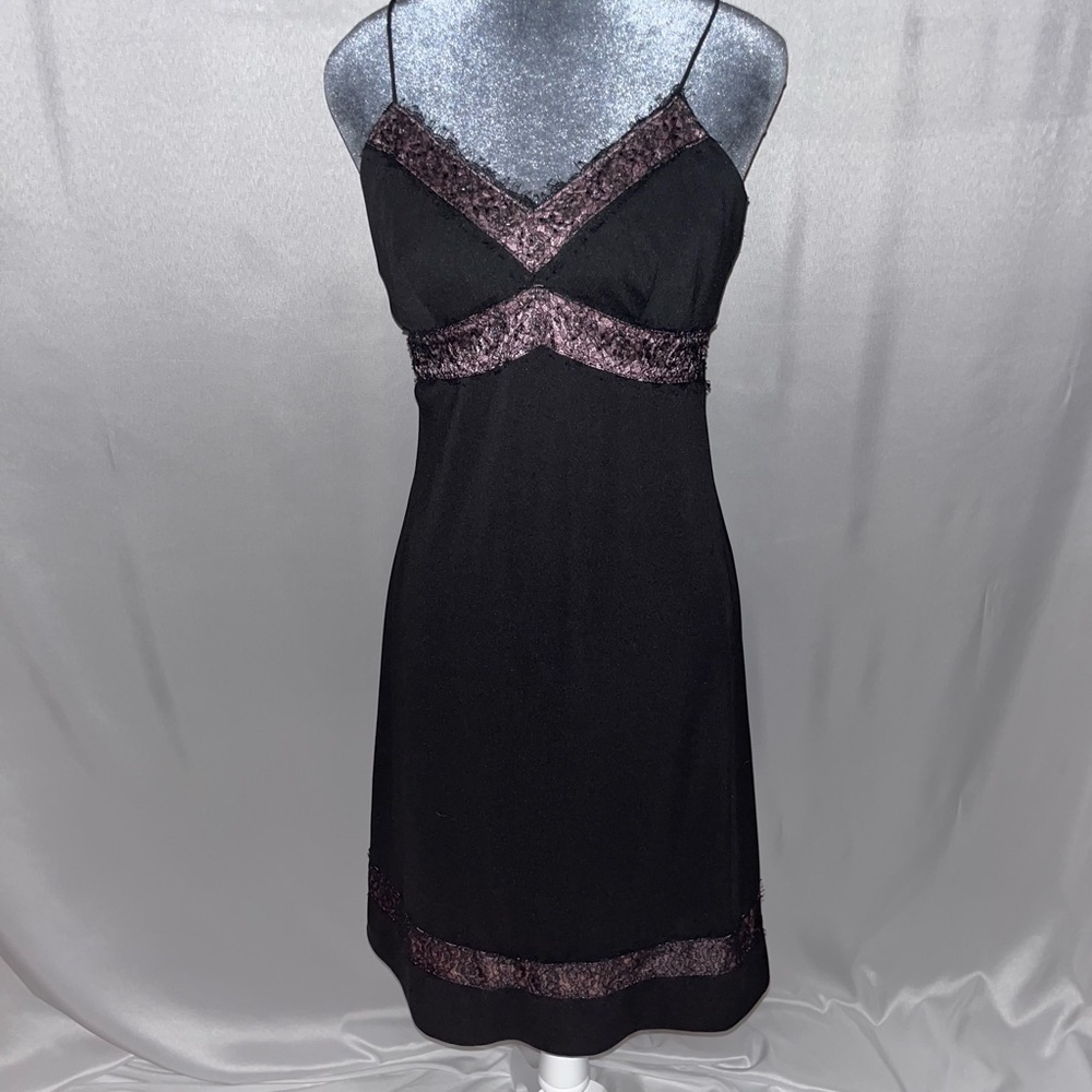 Black Slip Dress with Beaded Detail